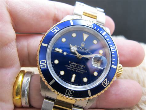 rolex 16803 ble or black sub|rolex blue dial review.